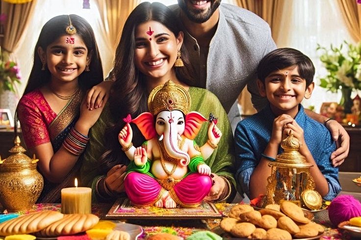 Ganesh Charturthi, a cultural celebration in Mauritius.